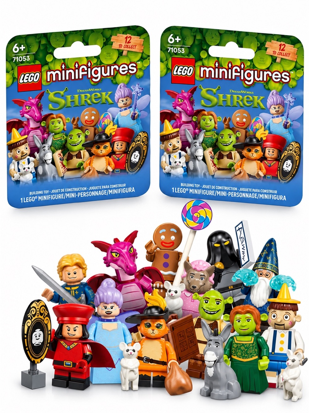 2 x Lego Shrek Minifigures #71053 2 pack Mystery Box set 12 to collect